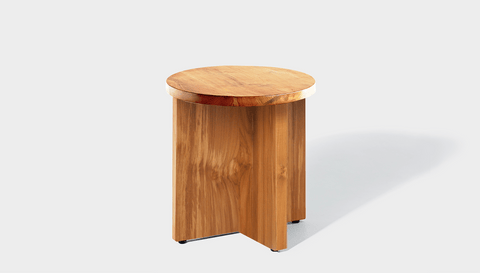 reddie-raw Side Table 45dia x 45H *cm / Wood Teak~Oak / Wood Teak~Natural Bob Side Table Round