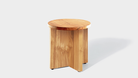 reddie-raw Side Table 45dia x 45H *cm / Wood Teak~Oak / Wood Teak~Oak Bob Side Table Round