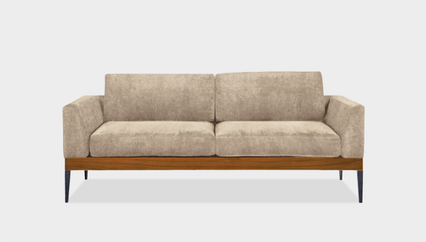 reddie-raw sofa 180W x 90D x 75H (42H seat) *cm / Fabric~Magma~Latte / Wood Teak~Natural Andi Sofa