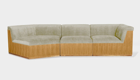 reddie-raw sofa 3 PIECE SOFA 316W x 122D x 73H (43H seat) *cm / Fabric~Magma-Latte / Wood Veneer~Oak Dylan Sofa