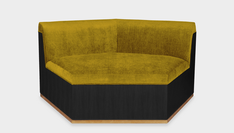 reddie-raw sofa ANGLE 137W x 122D x 73H (43H seat) *cm / Fabric~Magma-Dijon / Wood Veneer~Black Dylan Sofa