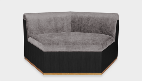 reddie-raw sofa ANGLE 137W x 122D x 73H (43H seat) *cm / Fabric~Magma-Frost / Wood Veneer~Black Dylan Sofa