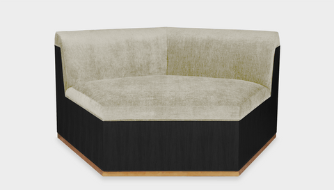 reddie-raw sofa ANGLE 137W x 122D x 73H (43H seat) *cm / Fabric~Magma-Latte / Wood Veneer~Black Dylan Sofa
