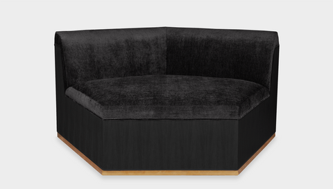 reddie-raw sofa ANGLE 137W x 122D x 73H (43H seat) *cm / Fabric~Magma_Onyx / Wood Veneer~Black Dylan Sofa