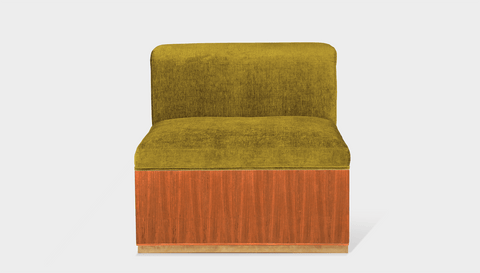 reddie-raw sofa MIDDLE 80W x 95D x 73H (43H seat) *cm / Fabric~Magma-Dijon / Wood Veneer~Teak Dylan Sofa
