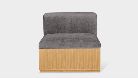 reddie-raw sofa MIDDLE 80W x 95D x 73H (43H seat) *cm / Fabric~Magma-Frost / Wood Veneer~Oak Dylan Sofa