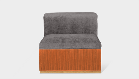 reddie-raw sofa MIDDLE 80W x 95D x 73H (43H seat) *cm / Fabric~Magma-Frost / Wood Veneer~Teak Dylan Sofa