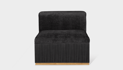 reddie-raw sofa MIDDLE 80W x 95D x 73H (43H seat) *cm / Fabric~Magma_Onyx / Wood Veneer~Black Dylan Sofa
