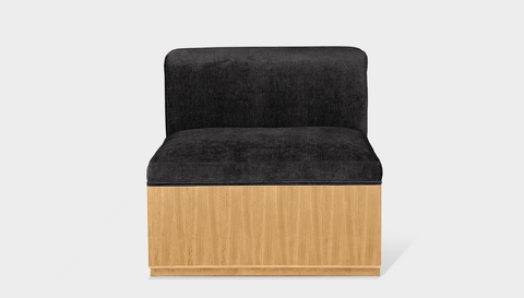 reddie-raw sofa MIDDLE 80W x 95D x 73H (43H seat) *cm / Fabric~Magma_Onyx / Wood Veneer~Oak Dylan Sofa