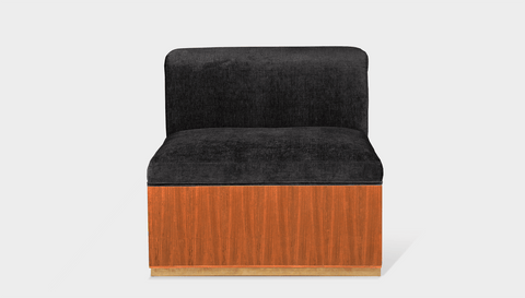 reddie-raw sofa MIDDLE 80W x 95D x 73H (43H seat) *cm / Fabric~Magma_Onyx / Wood Veneer~Teak Dylan Sofa