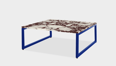 reddie-raw square coffee table 90 x 90 x 35H *cm / Stone~Calacatta Viola / Metal~Navy Suzy Coffee Table Square