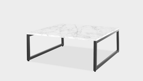reddie-raw square coffee table 90 x 90 x 35H *cm / Stone~White Veined Marble / Metal~Grey Suzy Coffee Table Square