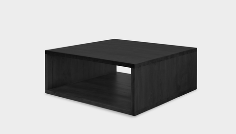 reddie-raw square coffee table 90 x 90 x 35H *cm / Wood Teak~Black / Wood Teak~Black Bob Coffee Table Square