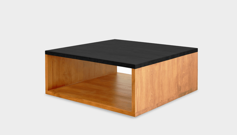 reddie-raw square coffee table 90 x 90 x 35H *cm / Wood Teak~Black / Wood Teak~Oak Bob Coffee Table Square