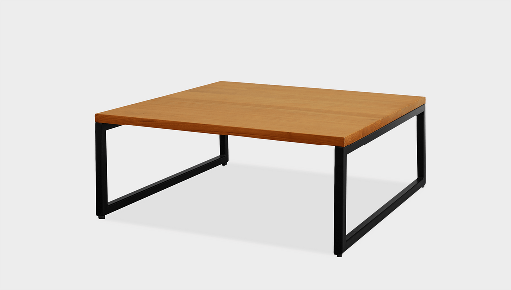 reddie-raw square coffee table 90 x 90 x 35H *cm / Wood Teak~Natural / Metal~Black Suzy Coffee Table Square