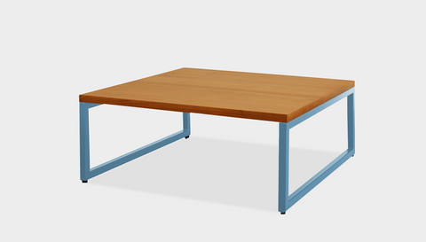 reddie-raw square coffee table 90 x 90 x 35H *cm / Wood Teak~Natural / Metal~Blue Suzy Coffee Table Square
