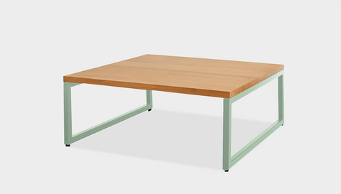 reddie-raw square coffee table 90 x 90 x 35H *cm / Wood Teak~Natural / Metal~Mint Suzy Coffee Table Square