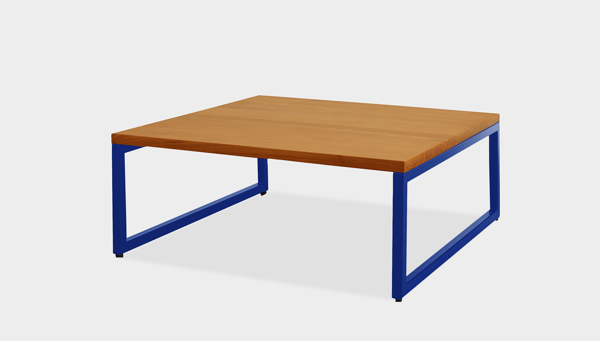 reddie-raw square coffee table 90 x 90 x 35H *cm / Wood Teak~Natural / Metal~Navy Suzy Coffee Table Square