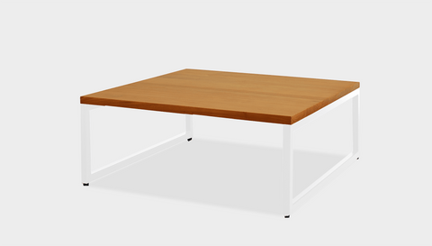 reddie-raw square coffee table 90 x 90 x 35H *cm / Wood Teak~Natural / Metal~White Suzy Coffee Table Square
