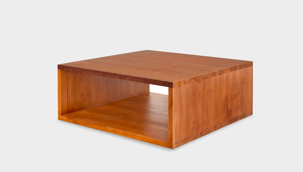 reddie-raw square coffee table 90 x 90 x 35H *cm / Wood Teak~Natural / Wood Teak~Natural Bob Coffee Table Square