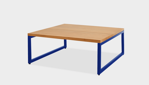 reddie-raw square coffee table 90 x 90 x 35H *cm / Wood Teak~Oak / Metal~Blue Suzy Coffee Table Square