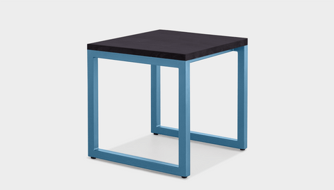 reddie-raw square side table 45W x 45D x 45H *cm / Wood Teak~Black / Metal~Blue Suzy Side Table Square