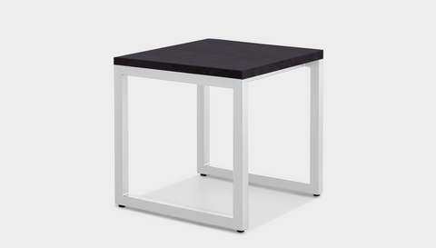 reddie-raw square side table 45W x 45D x 45H *cm / Wood Teak~Black / Metal~White Suzy Side Table Square