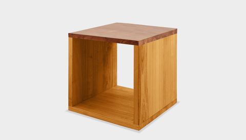 reddie-raw square side table 45W x 45D x 45H *cm / Wood Teak~Natural / Wood Teak~Oak Bob Side Table Square