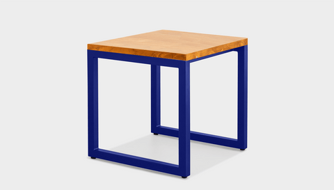 reddie-raw square side table 45W x 45D x 45H *cm / Wood Teak~Oak / Metal~Navy Suzy Side Table Square