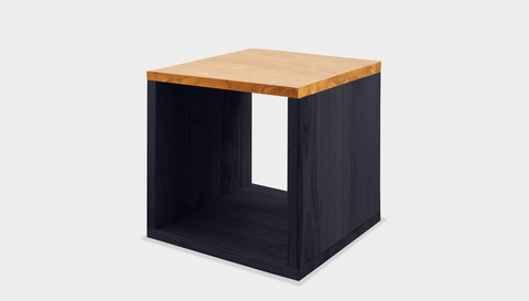 reddie-raw square side table 45W x 45D x 45H *cm / Wood Teak~Oak / Wood Teak~Black Bob Side Table Square