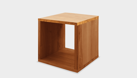 reddie-raw square side table 45W x 45D x 45H *cm / Wood Teak~Oak / Wood Teak~Natural Bob Side Table Square