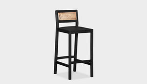 reddie-raw stool COUNTER 42W x 47D x 90 H (65H seat) / Wood Teak~Black / Wood~Na Rita Bar Stool