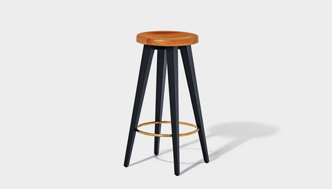 reddie-raw stool Wood Teak~Natural / Wood Teak~Black Vinny Counter Stool