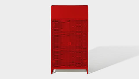 reddie-raw storage cupboard 60W x 45D x 110H  *cm (with planter box) / Lacquer~Red NCW Storage Unit with and without planter