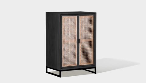 reddie-raw storage cupboard 60W x 45D x 90H *cm (no planter box) / Wood Teak~Black / Metal~Black NCW Storage Wood Unit with and without planter