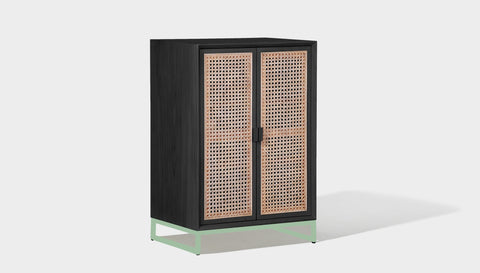 reddie-raw storage cupboard 60W x 45D x 90H *cm (no planter box) / Wood Teak~Black / Metal~Mint NCW Storage Wood Unit with and without planter