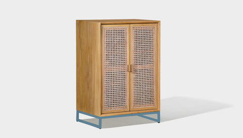reddie-raw storage cupboard 60W x 45D x 90H *cm (no planter box) / Wood Teak~Oak / Metal~Blue NCW Storage Wood Unit with and without planter