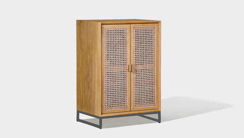 reddie-raw storage cupboard 60W x 45D x 90H *cm (no planter box) / Wood Teak~Oak / Metal~Grey NCW Storage Wood Unit with and without planter