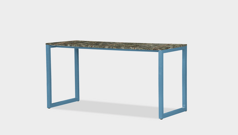 reddie-raw desk 150L x 35D x 75H *cm / Stone~Forest Green / Metal~Blue Suzy Desk