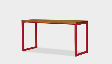 reddie-raw desk 150L x 35D x 75H *cm / Wood Teak~Natural / Metal~Red Suzy Desk