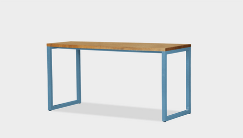 reddie-raw desk 150L x 35D x 75H *cm / Wood Teak~Oak / Metal~Blue Suzy Desk