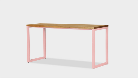 reddie-raw desk 150L x 35D x 75H *cm / Wood Teak~Oak / Metal~Pink Suzy Desk